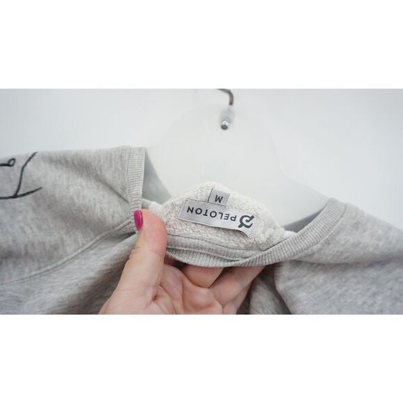 Peloton Sweatshirt Medium Together We Go Far Gray Long Sleeve Crew Neck Cycling - Picture 10 of 11